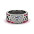 Triangle Cut Diamond Men's Architectural Ring - Levi No. 48 image 2