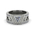 Triangle Cut Diamond Men's Architectural Ring - Levi No. 3 image 2