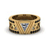 Triangle Cut Diamond Men's Architectural Ring - Levi No. 31 image 2