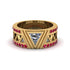 Triangle Cut Diamond Men's Architectural Ring - Levi No. 46 image 2