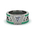 Triangle Cut Diamond Men's Architectural Ring - Levi No. 18 image 2