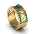 Triangle Cut Emerald Men's Architectural Ring - Levi No. 19 image 1