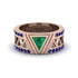 Triangle Cut Emerald Men's Architectural Ring - Levi No. 65 image 2