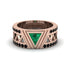 Triangle Cut Emerald Men's Architectural Ring - Levi No. 35 image 2