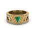 Triangle Cut Emerald Men's Architectural Ring - Levi No. 4 image 2