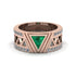 Triangle Cut Emerald Men's Architectural Ring - Levi No. 5 image 2