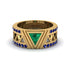 Triangle Cut Emerald Men's Architectural Ring - Levi No. 64 image 2