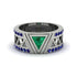 Triangle Cut Emerald Men's Architectural Ring - Levi No. 66 image 2