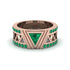 Triangle Cut Emerald Men's Architectural Ring - Levi No. 20 image 2