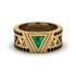 Triangle Cut Emerald Men's Architectural Ring - Levi No. 34 image 2