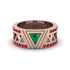 Triangle Cut Emerald Men's Architectural Ring - Levi No. 50 image 2
