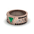 Triangle Cut Emerald Men's Architectural Ring - Levi No. 35 image 3