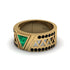 Triangle Cut Emerald Men's Architectural Ring - Levi No. 34 image 3