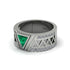 Triangle Cut Emerald Men's Architectural Ring - Levi No. 6 image 3