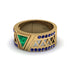 Triangle Cut Emerald Men's Architectural Ring - Levi No. 64 image 3