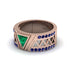 Triangle Cut Emerald Men's Architectural Ring - Levi No. 65 image 3