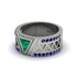 Triangle Cut Emerald Men's Architectural Ring - Levi No. 66 image 3