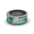 Triangle Cut Emerald Men's Architectural Ring - Levi No. 21 image 3