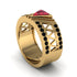 Triangle Cut Ruby Men's Architectural Ring - Levi No. 40 image 1
