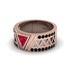 Triangle Cut Ruby Men's Architectural Ring - Levi No. 41 image 3