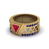 Triangle Cut Ruby Men's Architectural Ring - Levi No. 70 image 3