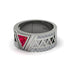 Triangle Cut Ruby Men's Architectural Ring - Levi No. 12 image 3