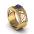 Triangle Cut Sapphire Men's Architectural Ring - Levi No. 13 image 1