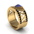 Triangle Cut Sapphire Men's Architectural Ring - Levi No. 43 image 1