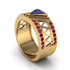 Triangle Cut Sapphire Men's Architectural Ring - Levi No. 58 image 1