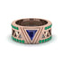 Triangle Cut Sapphire Men's Architectural Ring - Levi No. 29 image 2