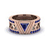 Triangle Cut Sapphire Men's Architectural Ring - Levi No. 74 image 2