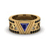 Triangle Cut Sapphire Men's Architectural Ring - Levi No. 43 image 2