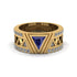 Triangle Cut Sapphire Men's Architectural Ring - Levi No. 13 image 2