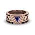 Triangle Cut Sapphire Men's Architectural Ring - Levi No. 44 image 2