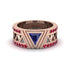 Triangle Cut Sapphire Men's Architectural Ring - Levi No. 59 image 2