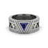 Triangle Cut Sapphire Men's Architectural Ring - Levi No. 15 image 2
