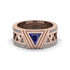 Triangle Cut Sapphire Men's Architectural Ring - Levi No. 14 image 2