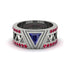 Triangle Cut Sapphire Men's Architectural Ring - Levi No. 60 image 2