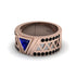 Triangle Cut Sapphire Men's Architectural Ring - Levi No. 44 image 3