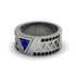 Triangle Cut Sapphire Men's Architectural Ring - Levi No. 45 image 3