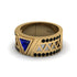 Triangle Cut Sapphire Men's Architectural Ring - Levi No. 43 image 3