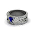 Triangle Cut Sapphire Men's Architectural Ring - Levi No. 15 image 3