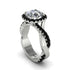 Diamond Twist Shank Halo Engagement Ring - Cheyenne No. 33 image 1