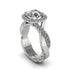 Diamond Twist Shank Halo Engagement Ring - Cheyenne No. 3 image 1