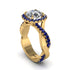 Diamond Twist Shank Halo Engagement Ring - Cheyenne No. 61 image 1
