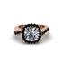 Diamond Twist Shank Halo Engagement Ring - Cheyenne No. 32 image 2