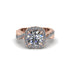 Diamond Twist Shank Halo Engagement Ring - Cheyenne No. 2 image 2