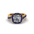 Diamond Twist Shank Halo Engagement Ring - Cheyenne No. 61 image 2