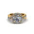 Diamond Twist Shank Halo Engagement Ring - Cheyenne No. 1 image 2