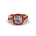 Diamond Twist Shank Halo Engagement Ring - Cheyenne No. 46 image 2